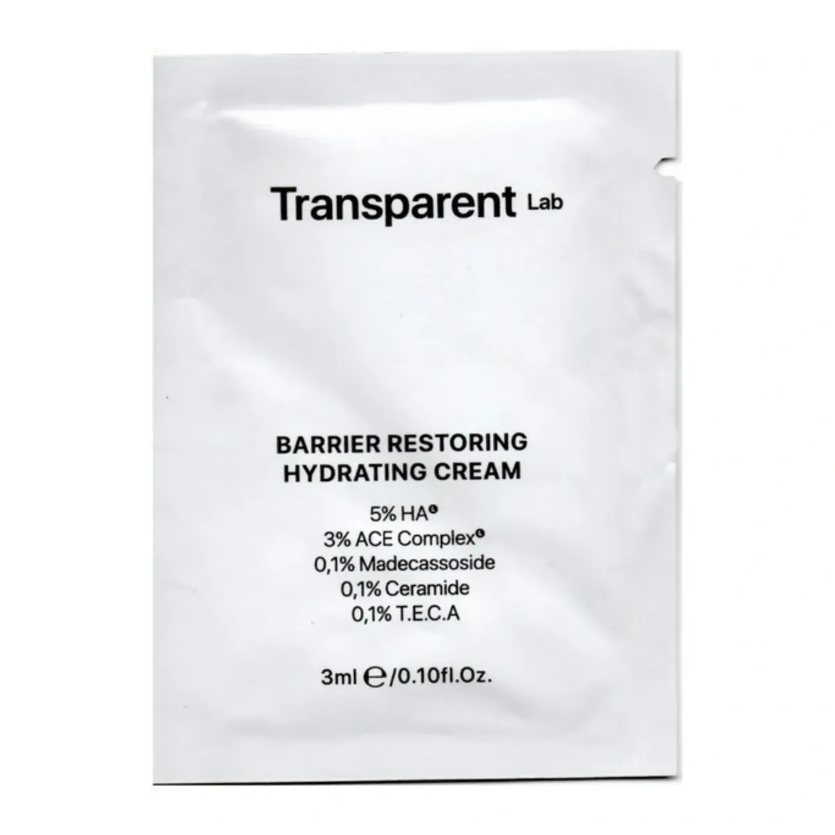 Ультразволожувальний крем Transparent Lab Barrier Restoring Hydrating Cream 3 мл, Саше (пробник)