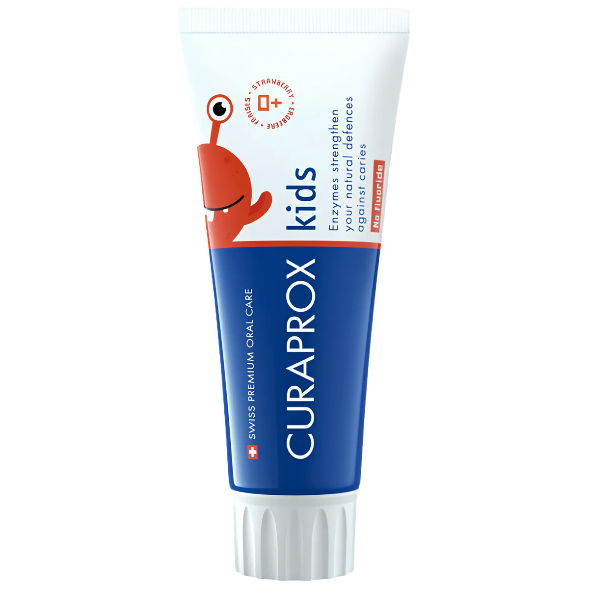Дитяча зубна паста з фтором та смаком полуниці з 2-х років CURAPROX Kids Strawberry 60 мл