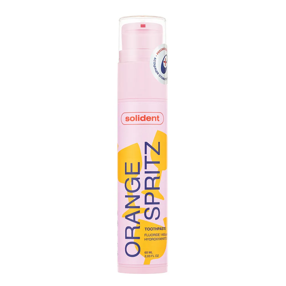 Зубна паста з фтором Solident Toothpaste Orange Spritz 60 мл