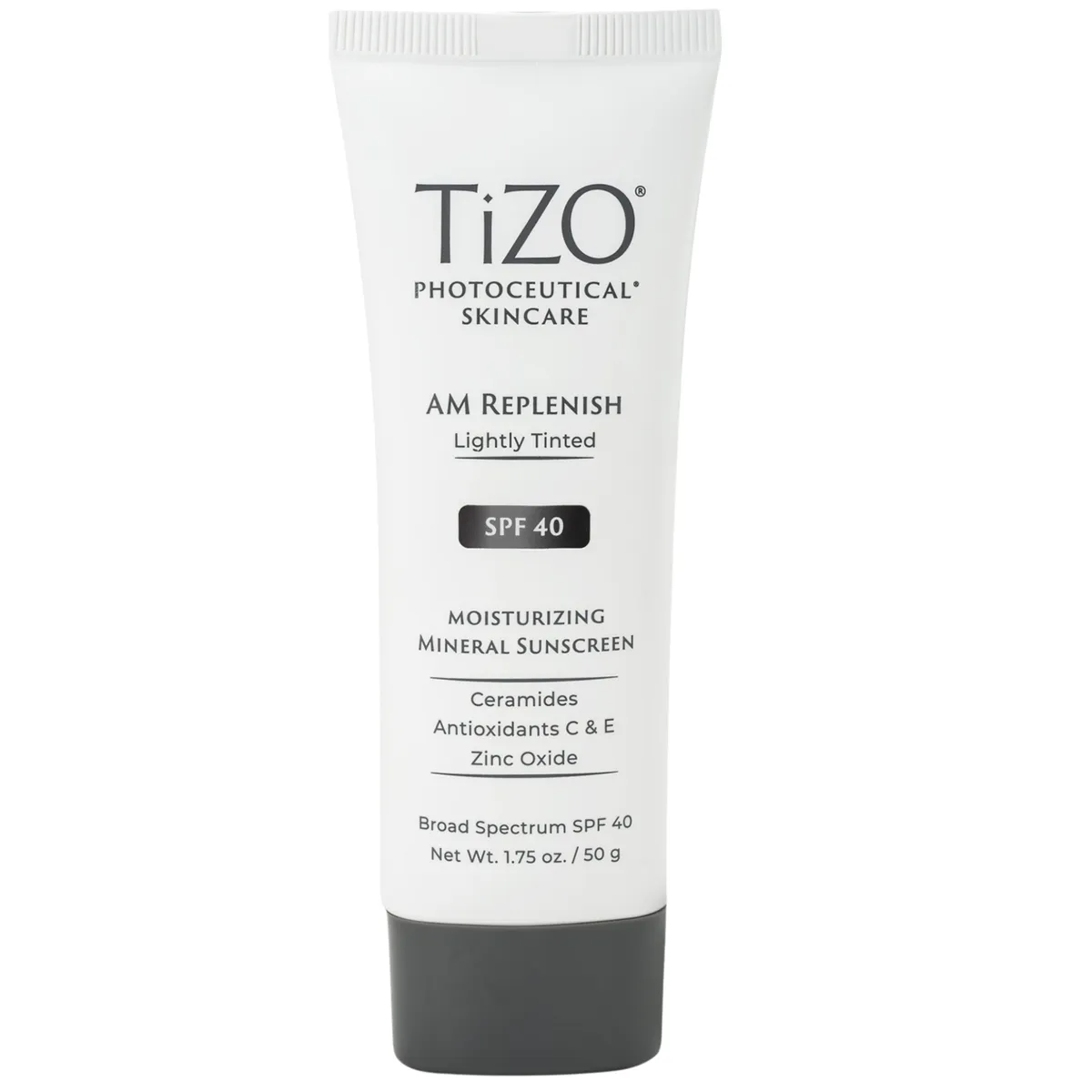 Крем денний живильний з легким відтінком для обличчя TiZO pHotoceutical Skincare AM Replenish Lightly Tinted SPF40 50 г
