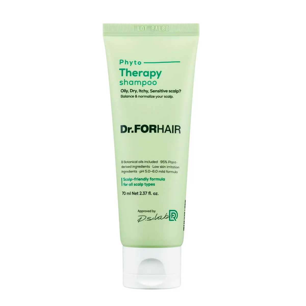Фітотерапевтичний шампунь для чутливої шкіри голови Dr.FORHAIR pHyto Therapy Shampoo 70 мл Мініатюра