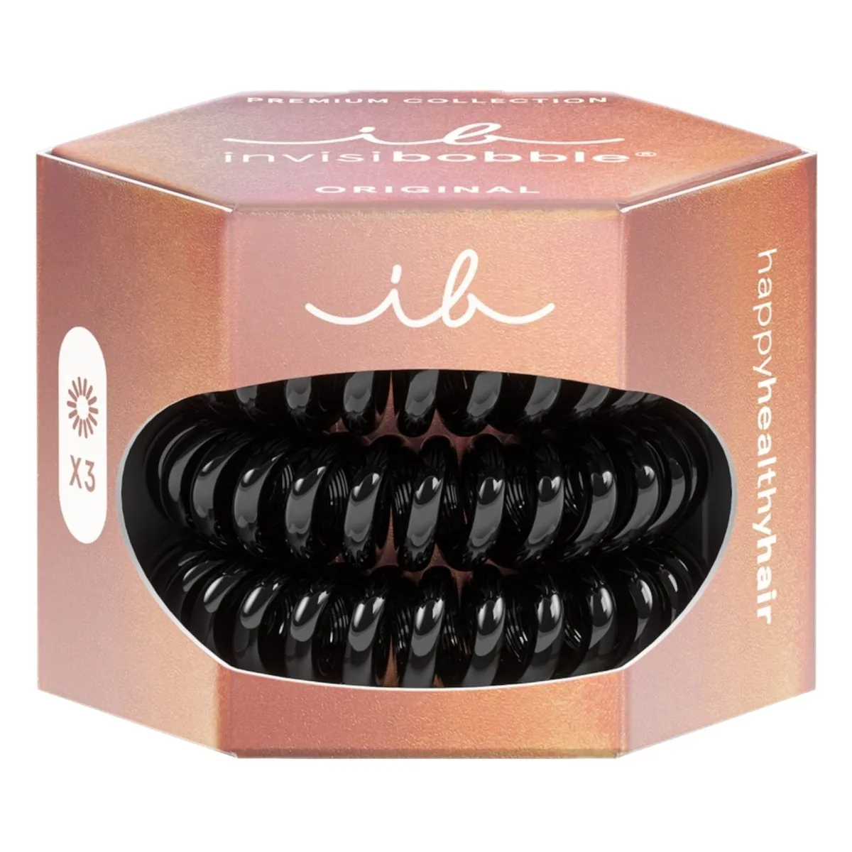 Набір резинок-браслетів для волосся Invisibobble Original Premium True Black 3 в 1