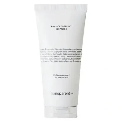 Очищувальний засіб для обличчя з ефектом пілінгу Transparent Lab pHA Soft Peeling Cleanser 150 мл