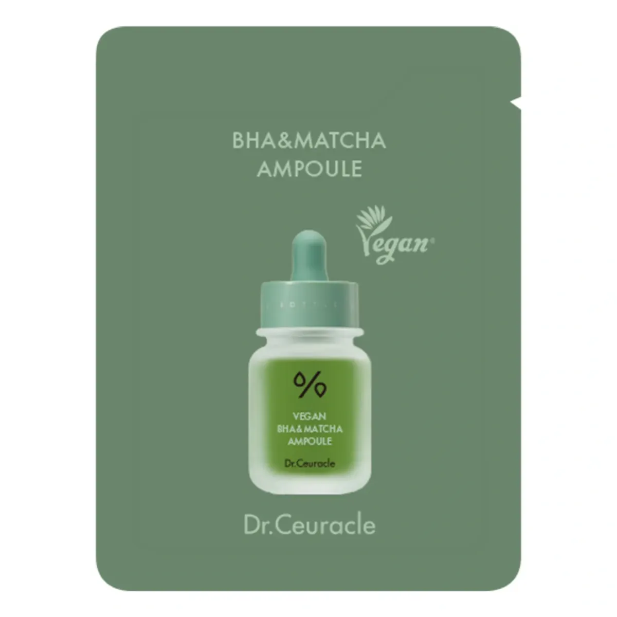 Ампульна сироватка з BHA кислотою та екстрактом матча Dr.Ceuracle Vegan BHA&Matcha Ampoule 2 мл