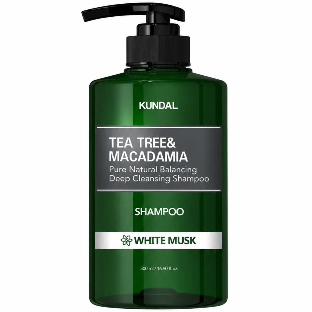 Шампунь для глибокого очищення KUNDAL Tea Tree & Macadamia Deep Cleansing Shampoo White Musk 500 мл