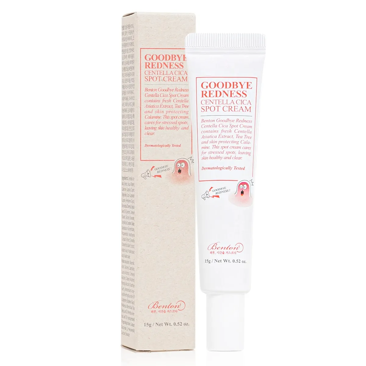 Крем для точкового застосування з центелою Benton Goodbye Redness Centella Spot Cream 15 г