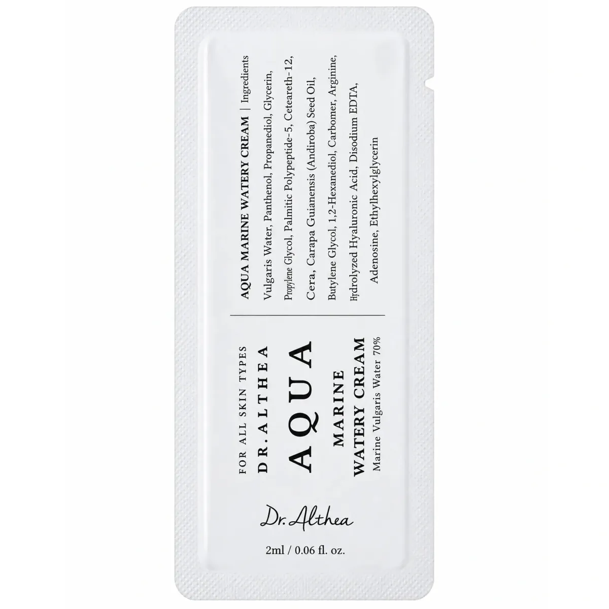 Легкий зволожувальний крем з морським комплексом Dr.Althea Aqua Marine Watery Cream 2 мл