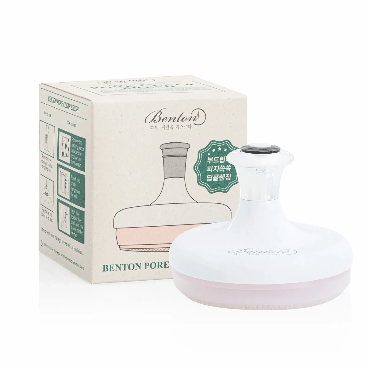 Силіконова щіточка для глибокого очищення обличчя Benton Pore Clear Brush Повнорозмірний