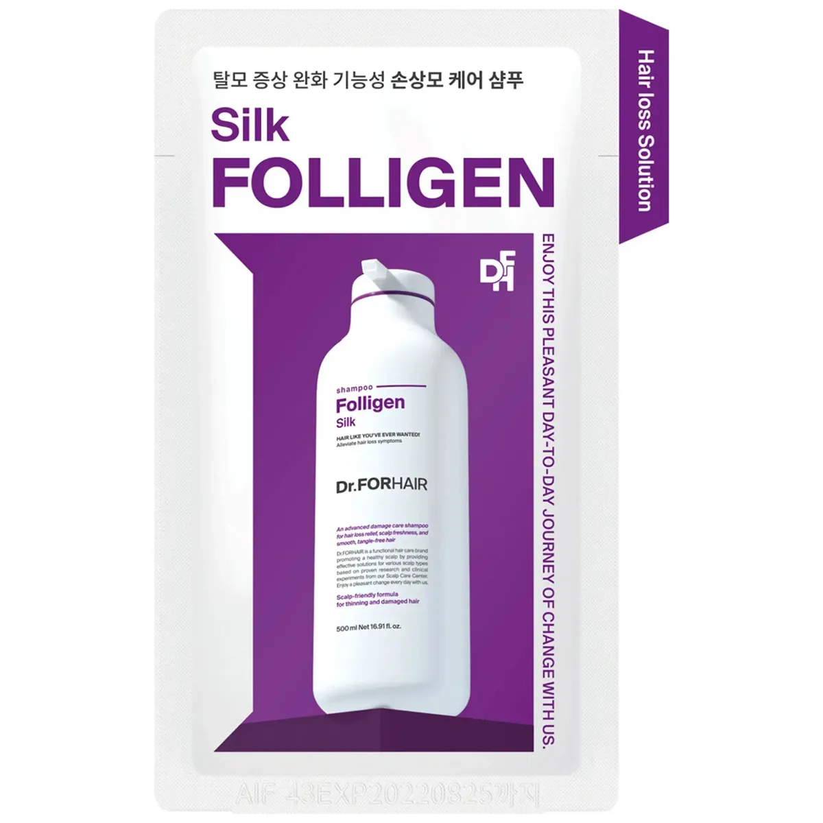 Шампунь для сухого та пошкодженого волосся Dr.FORHAIR Folligen Silk Shampoo 300 мл
