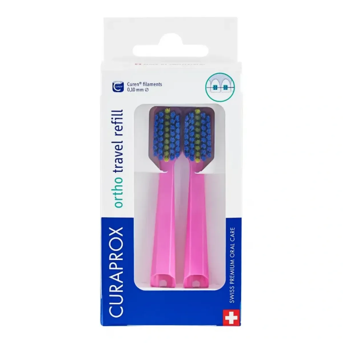 Набір змінних насадок для дорожнього набору CS 5460 Curaprox Be You Ortho Travel Refill 2 в 1