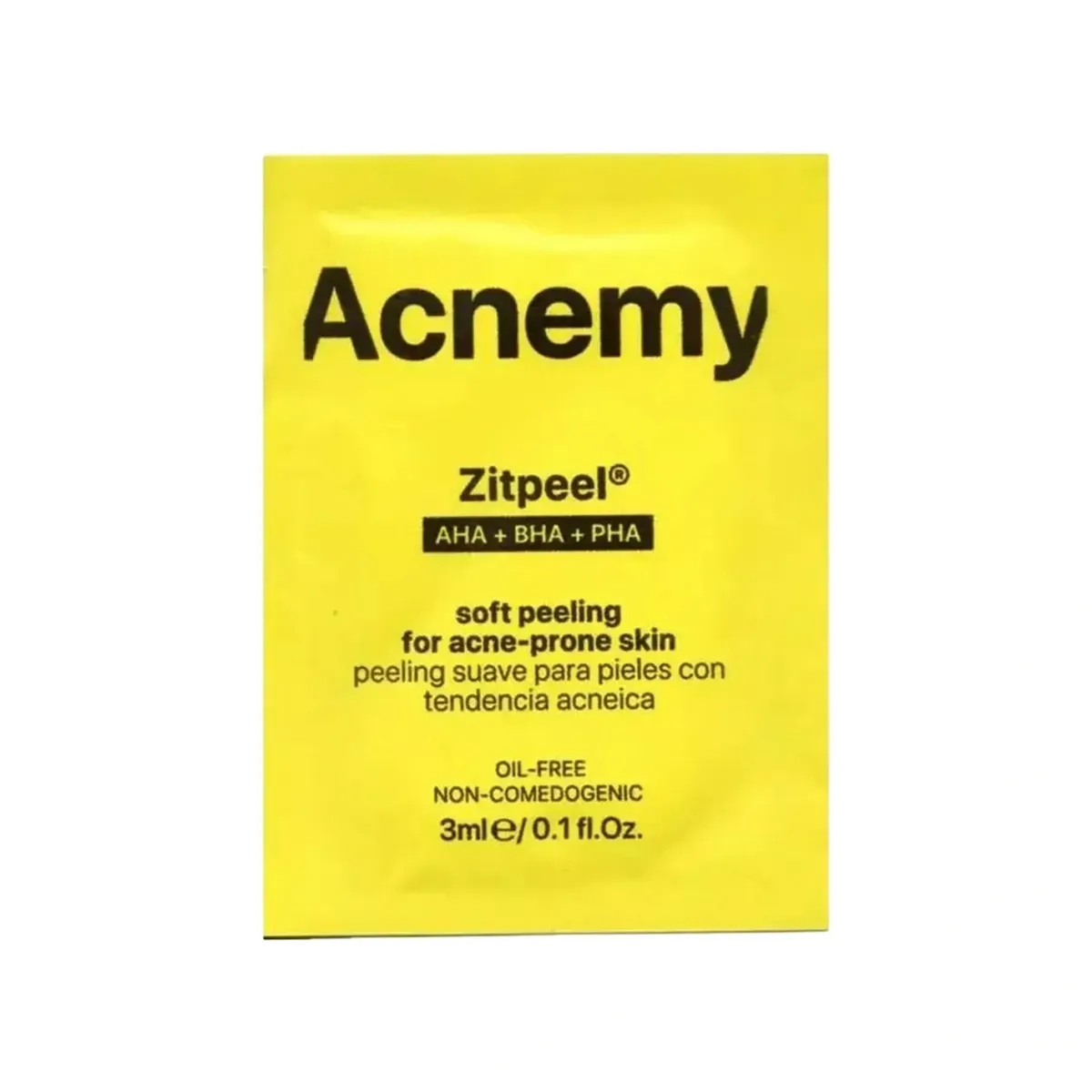 Ніжний пілінг для шкіри, схильної до акне Acnemy Zitpeel 3 мл, Саше (Тестер)