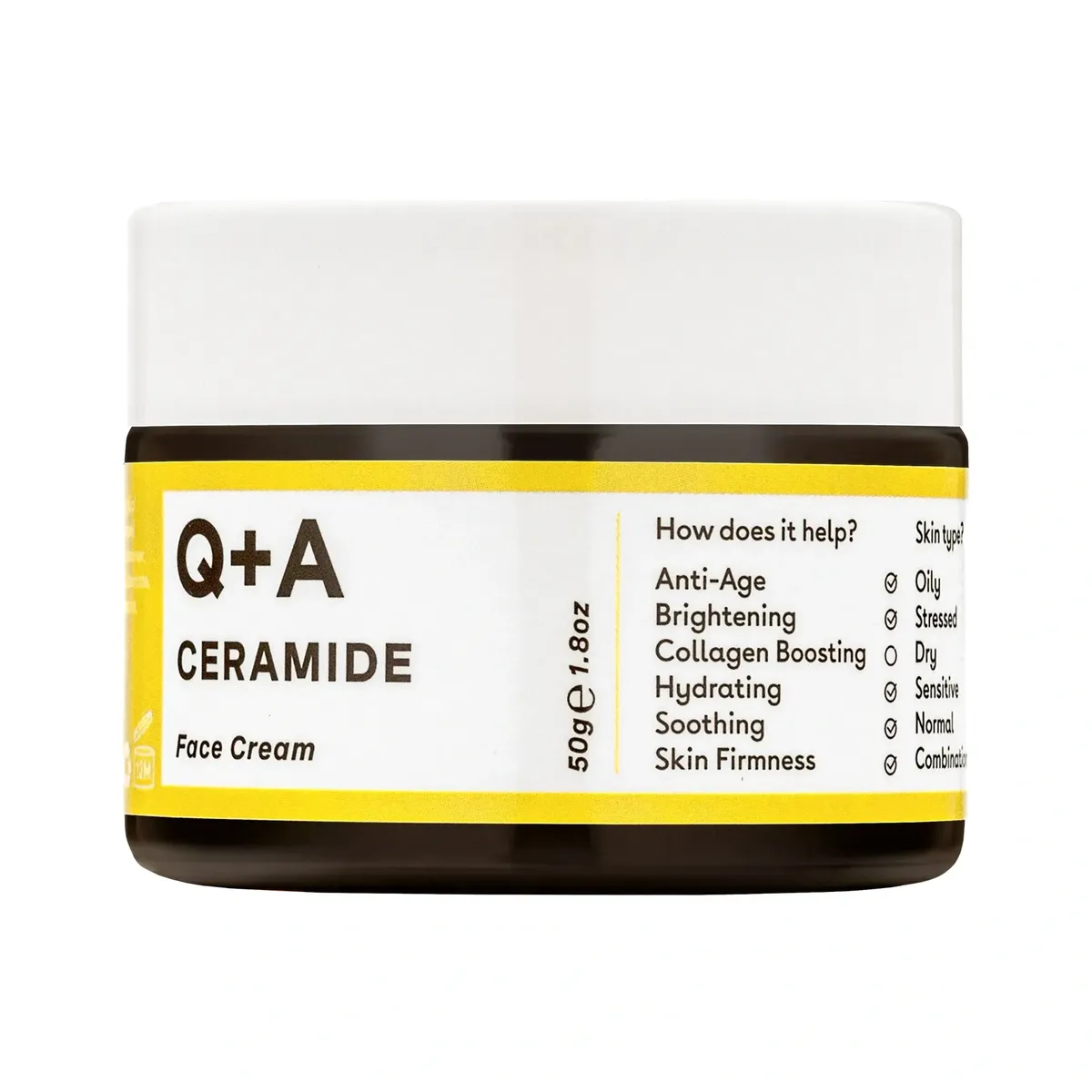 Захисний крем для обличчя з керамідами Q+A Ceramide Barrier Defence Face Cream 50 г