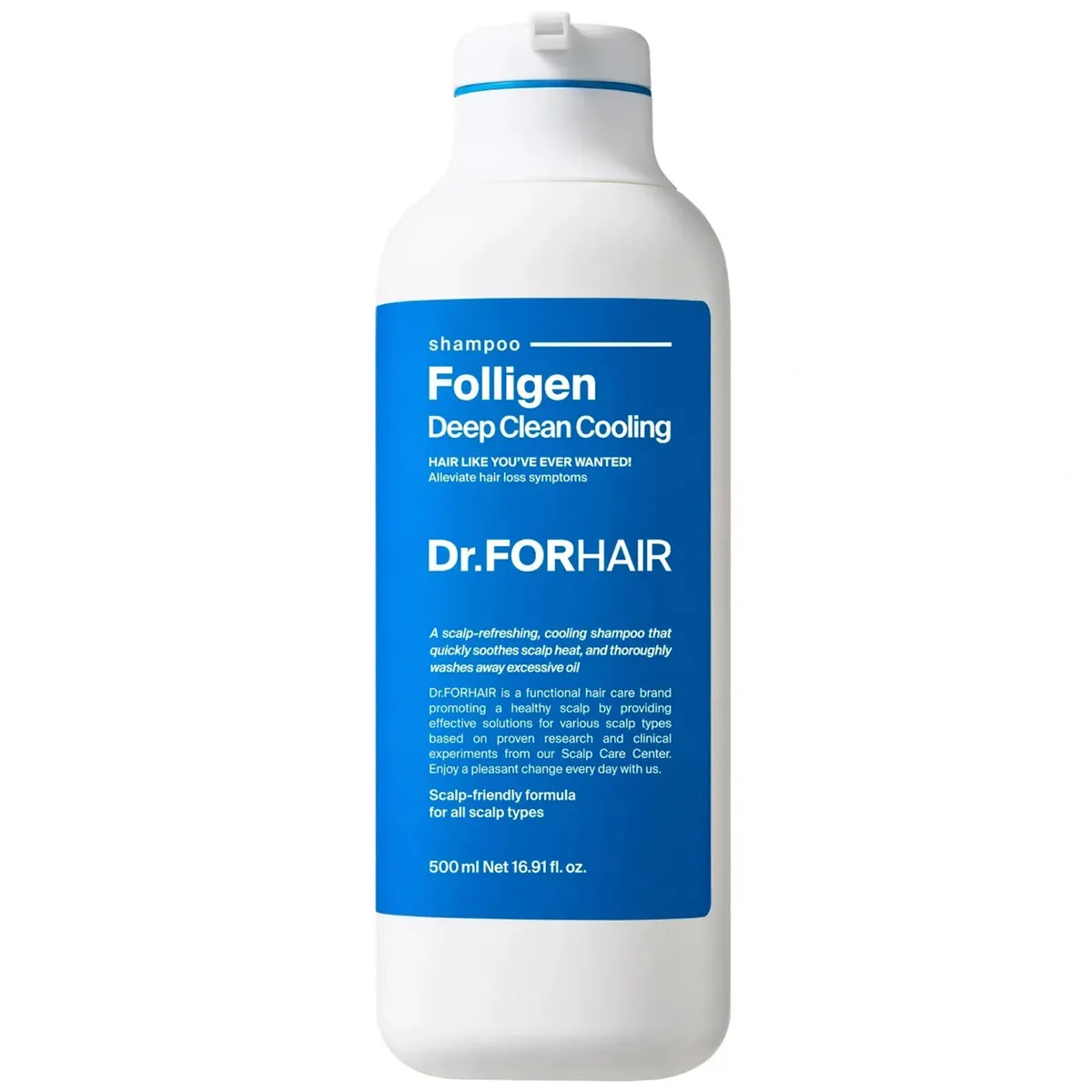 Глибокоочищувальний шампунь з ефектом охолодження Dr.FORHAIR Folligen Deep Clean Cooling Shampoo 500 мл