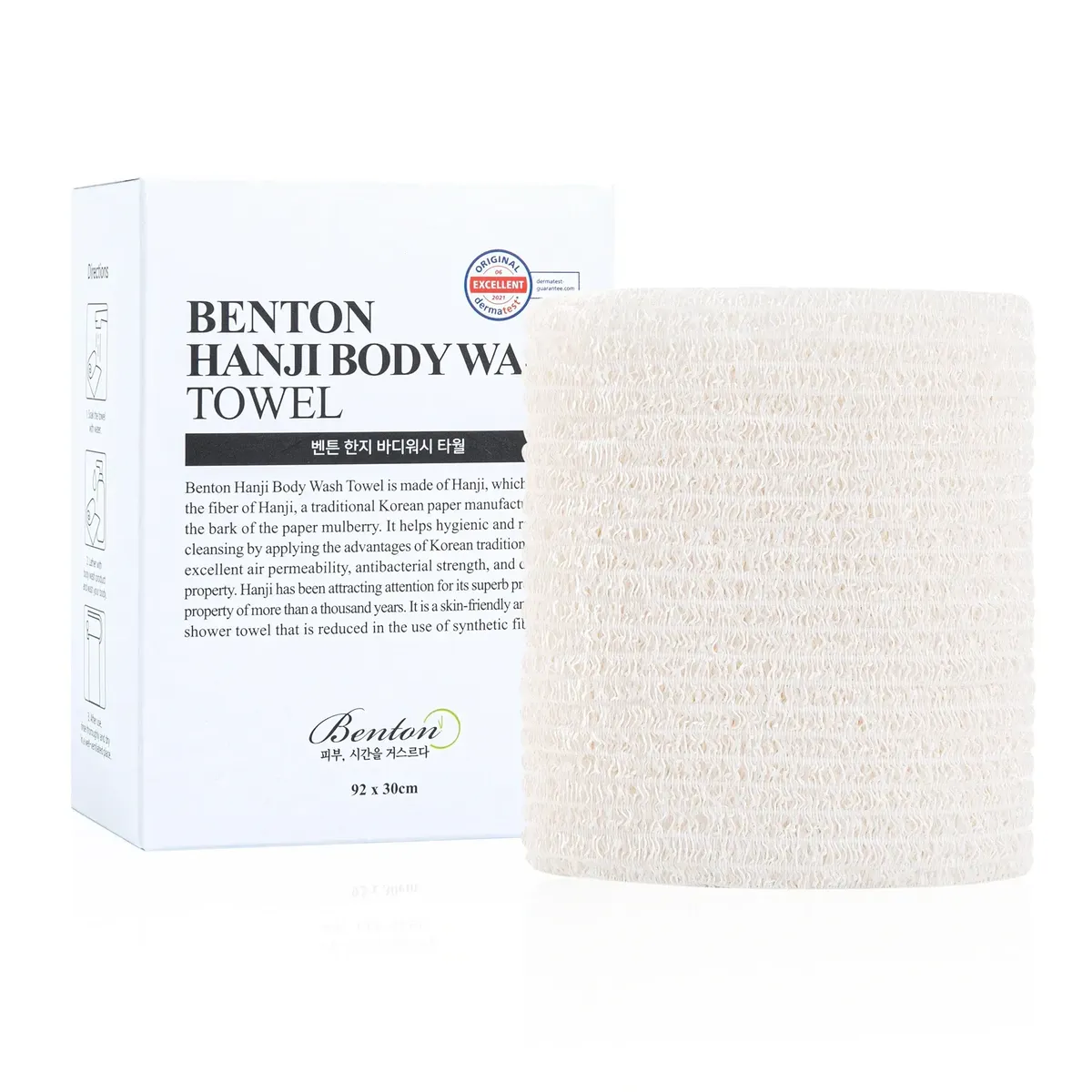 Губка-рушник для тіла Benton Hanji Body Wash Towel Повнорозмірний