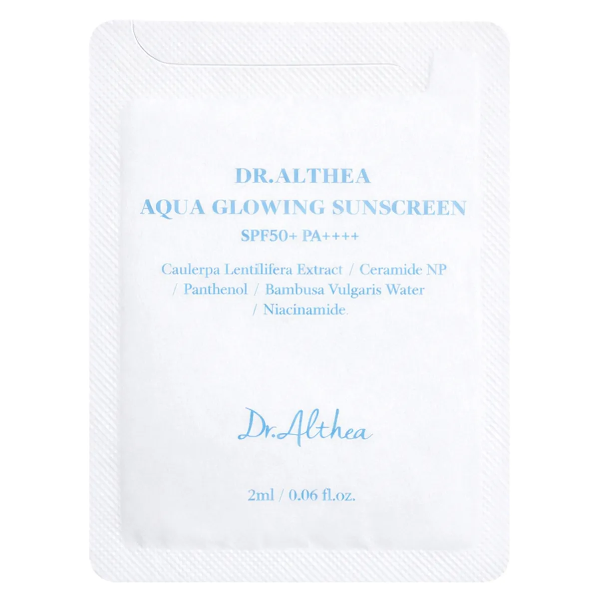 Зволожувальний сонцезахисний крем з пантенолом Dr.Althea Aqua Glowing Sunscreen 2 мл