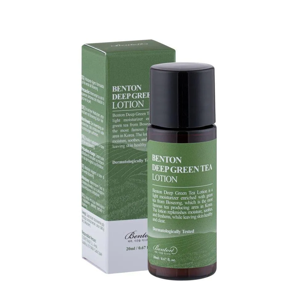 Легкий заспокійливий крем гель з зеленим чаєм Benton Deep Green Tea Lotion 120 мл