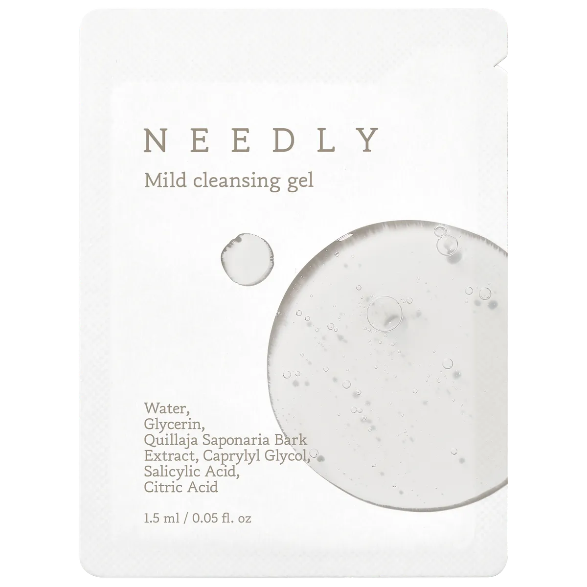 М'який очищувальний гель Needly Mild Cleansing Gel 3 мл, Саше (Тестер)
