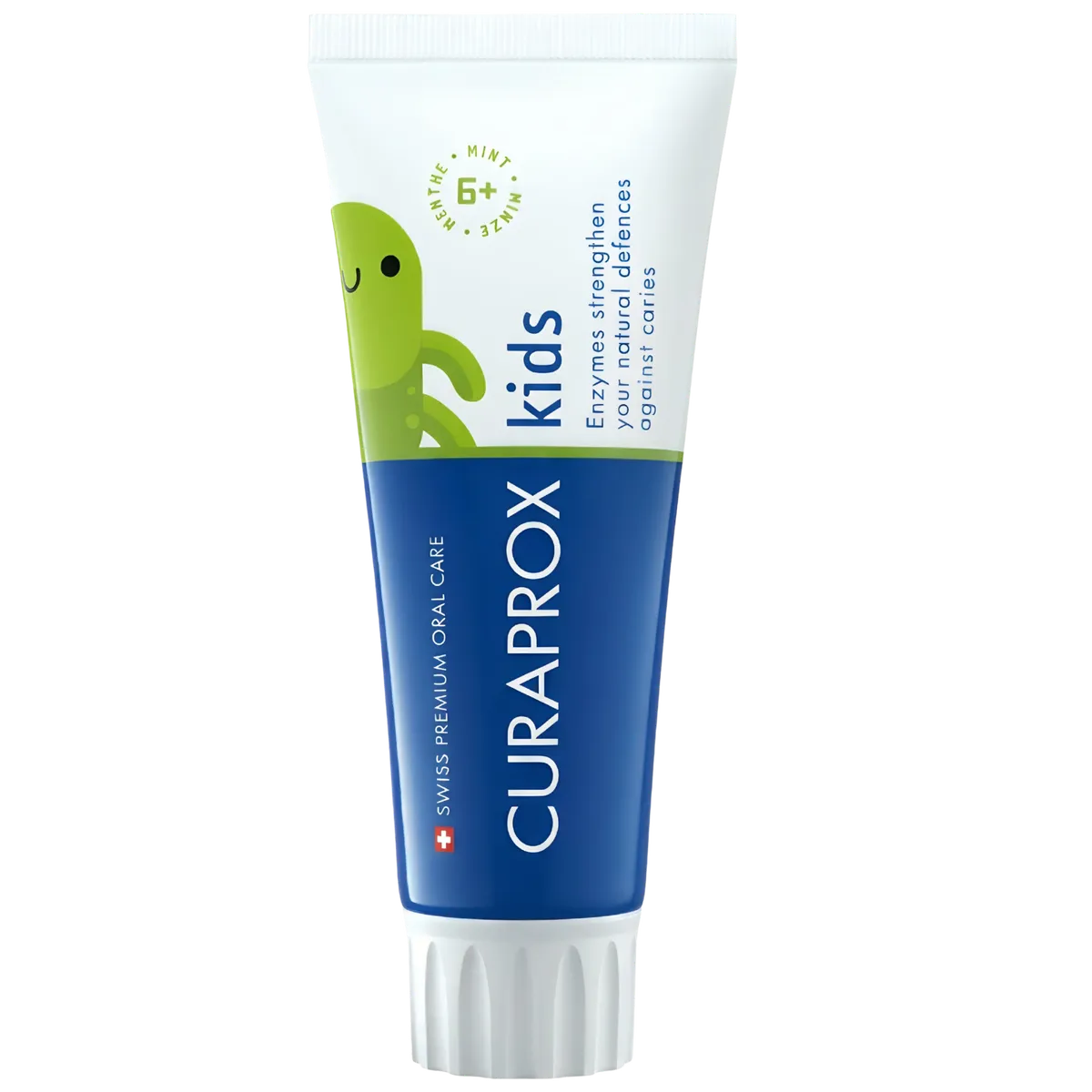 Дитяча зубна паста з фтором та смаком мʼяти з 6-ти років CURAPROX Kids Mint 60 мл