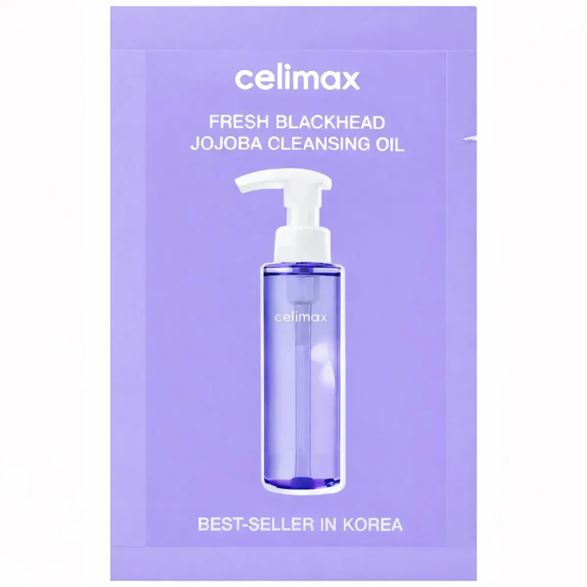 Очищувальна олія з жожобою проти чорних цяток Celimax Derma Nature Fresh Blackhead Jojoba Cleansing Oil 3 мл, Саше (Тестер)