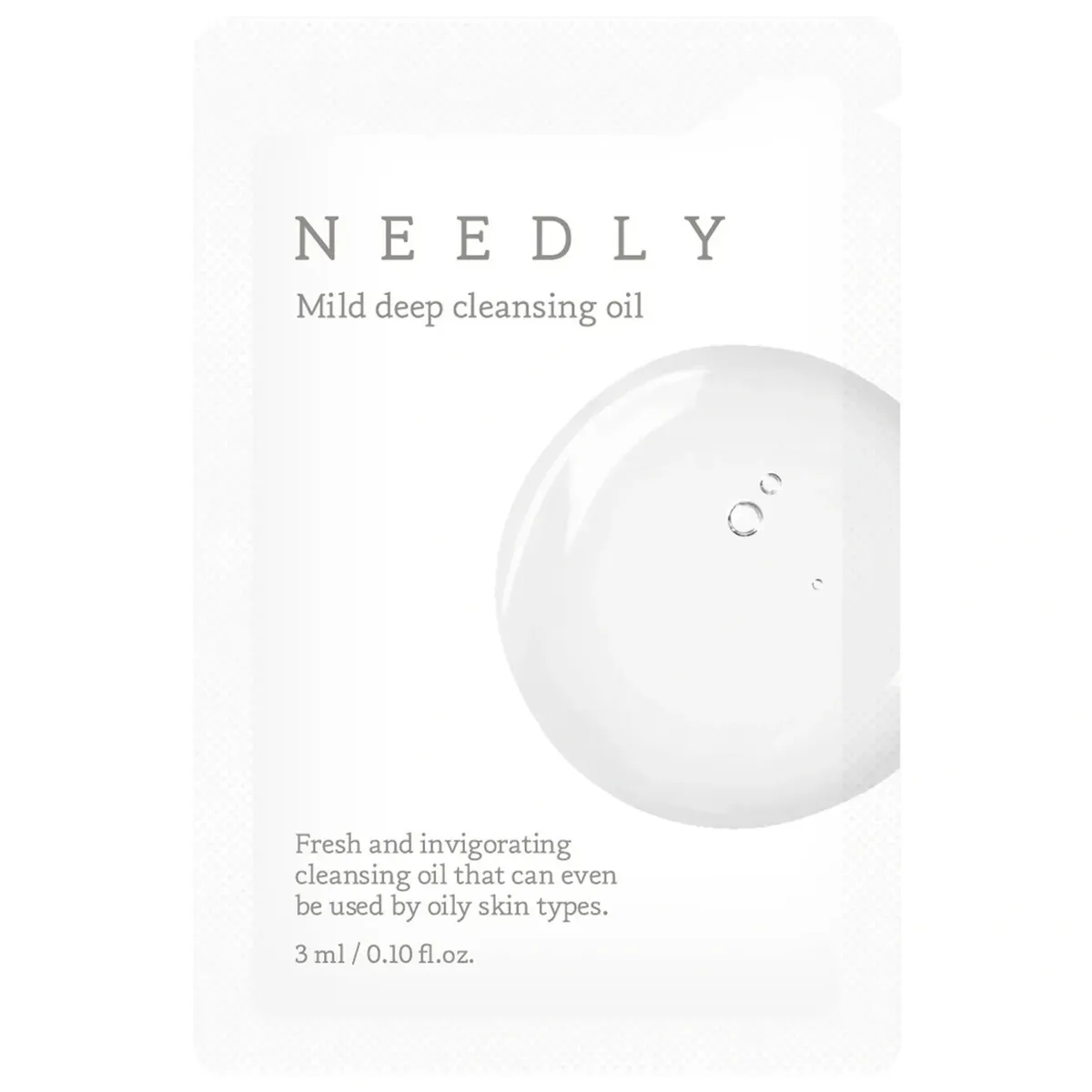 М'яка олія для глибокого очищення шкіри Needly Mild Deep Cleansing Oil 3 мл, Саше (Тестер)