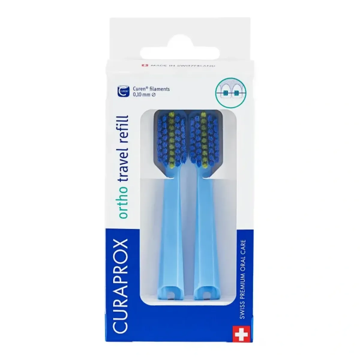 Набір змінних насадок для дорожнього набору CS 5460 Curaprox Be You Ortho Travel Refill 2 в 1