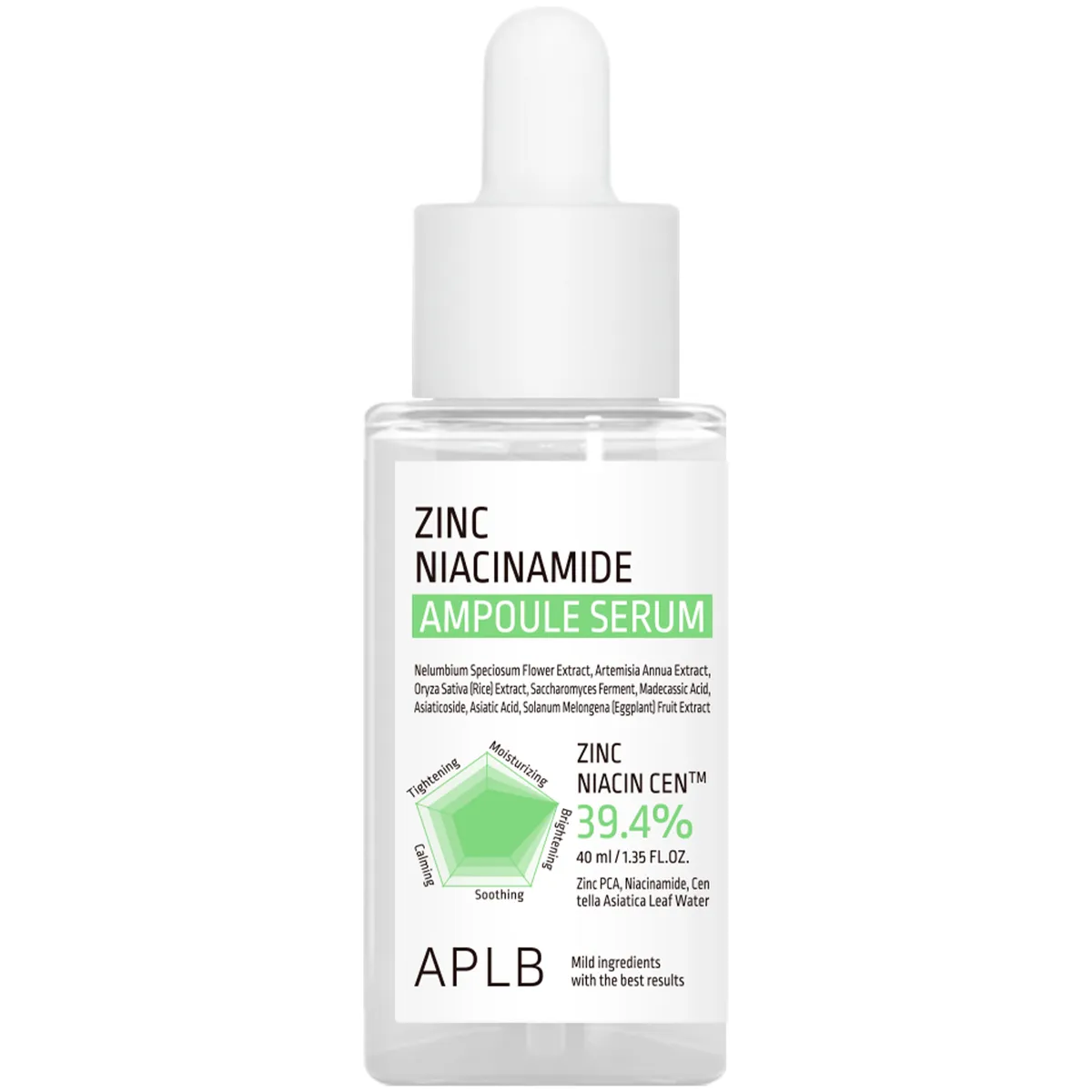 Ампульна сироватка для проблемної шкіри з цинком і ніацинамідом APLB Zinc Niacinamide Ampoule Serum 40 мл