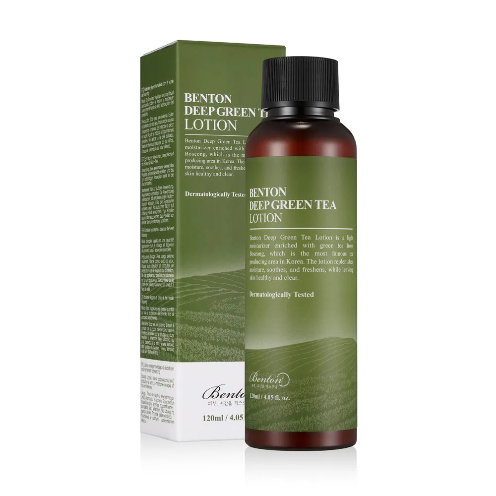 Легкий заспокійливий крем гель з зеленим чаєм Benton Deep Green Tea Lotion 120 мл
