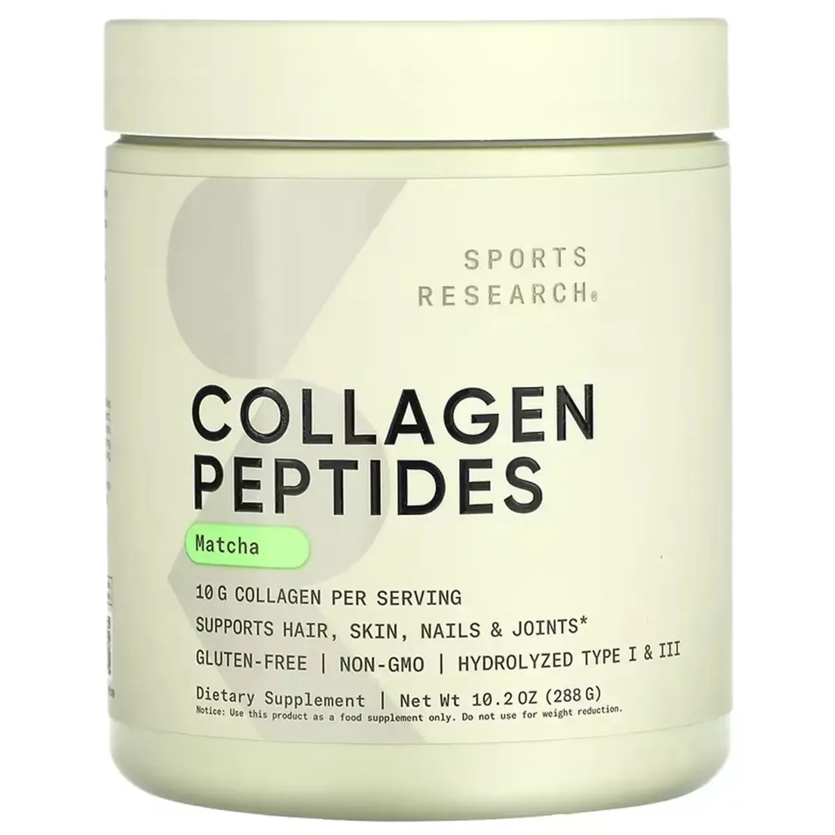 Колагенові пептиди Organic Matcha Green Tea Sports Research Collagen Peptides Organic Matcha Green Tea, 24 порц 24 порц