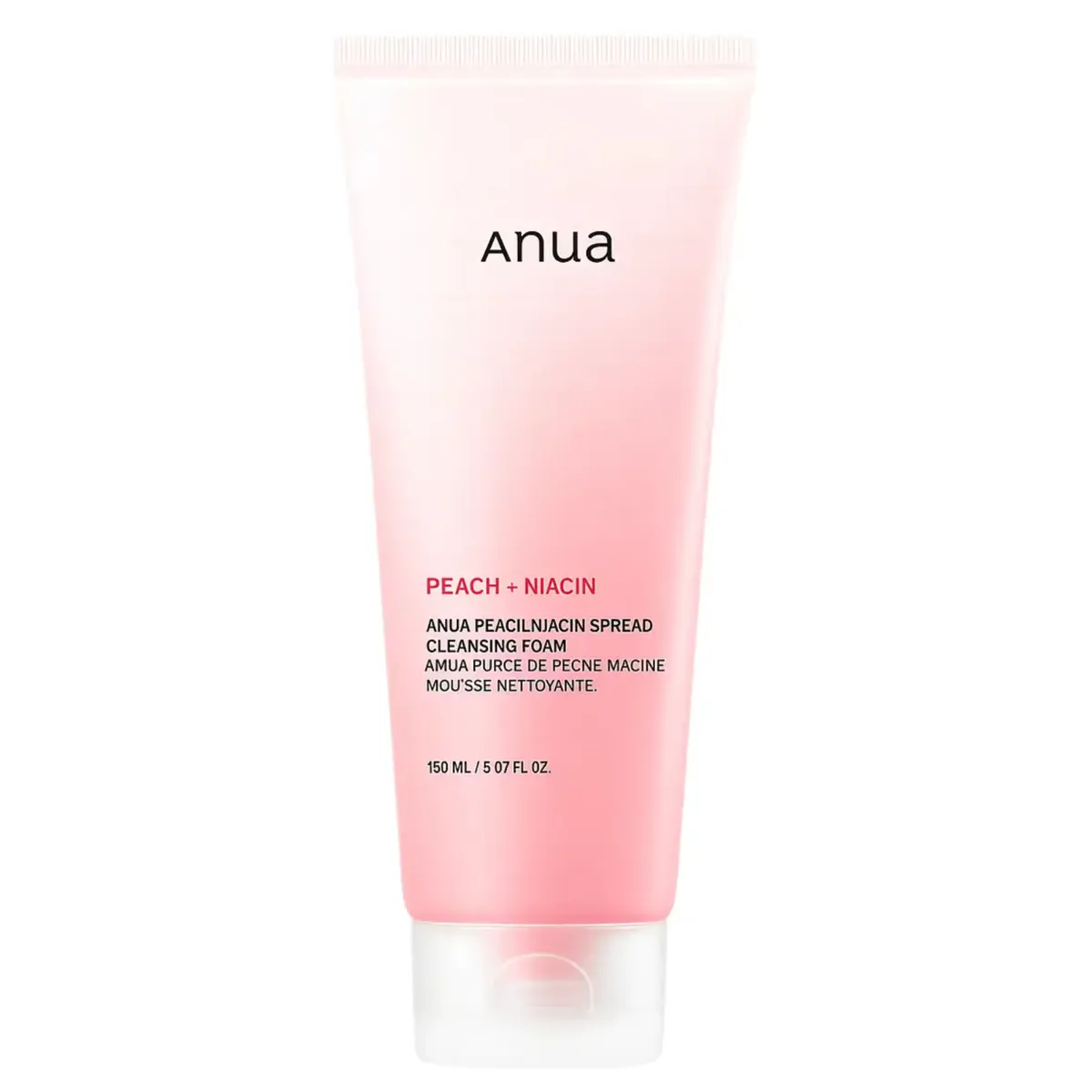 М’яка очищувальна пінка з екстрактом персика та ніацинамідом Anua Peach Niacin Spread Cleansing Foam 150 мл