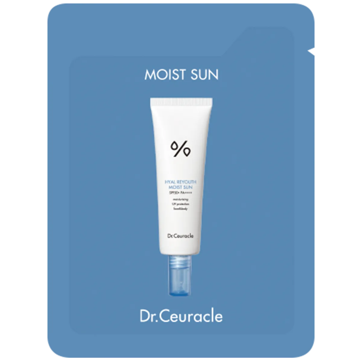 Зволожувальний сонцезахисний крем з гіалуроновою кислотою Dr.Ceuracle Hyal Reyouth Moist Sun SPF50+ PA++++ 2 мл Саше (Тестер)